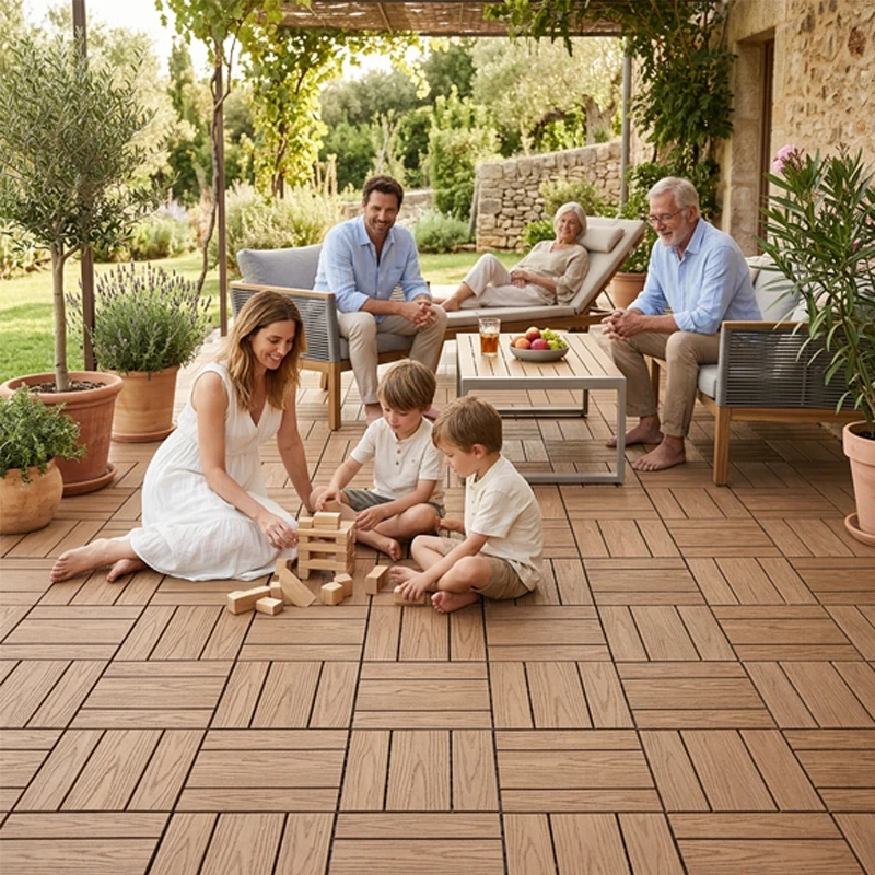 Tarima exterior Tecnológica Losetas Pino Tostado 29x29 ArquiTech