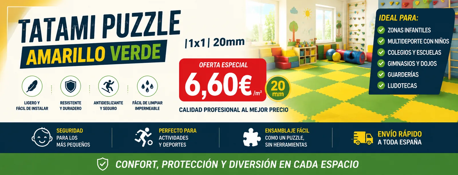 Oferta Tatami amarillo-verde