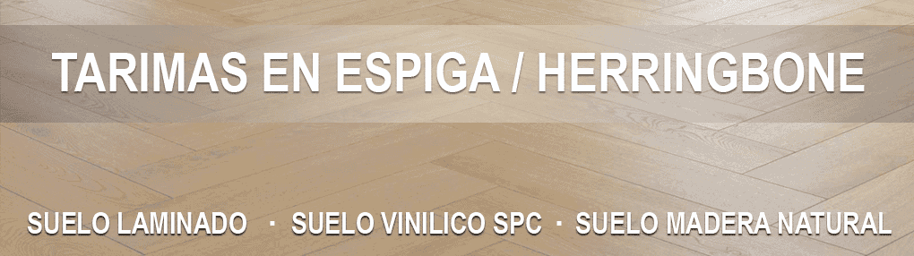 Suelos / Tarima laminada, vinilica y madera Natural en formato espiga / herringbone