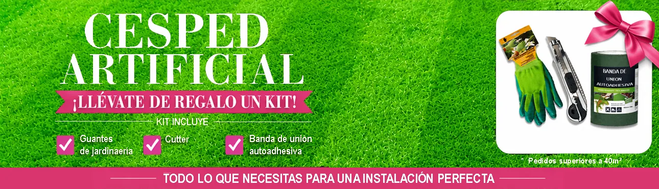 Césped Artificial. Durante este verano, llevate tu Kit de Instalación.