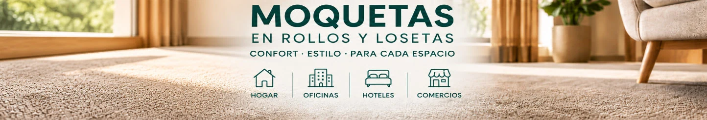 Moquetas para uso hogar, oficinas, hoteles y comercios