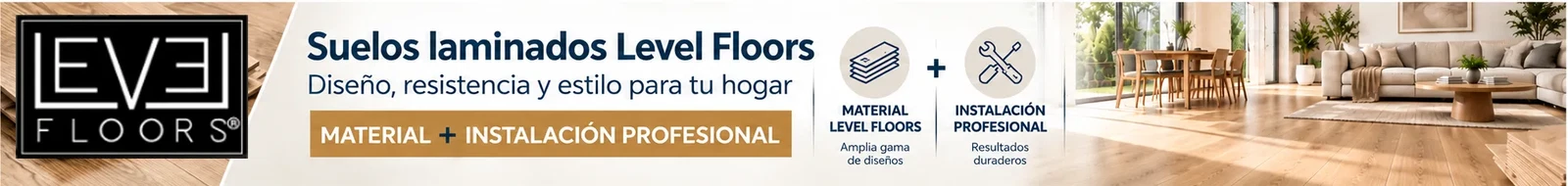 Suelo laminado Level Floor, marca premium en Pavimentos Arquiservi