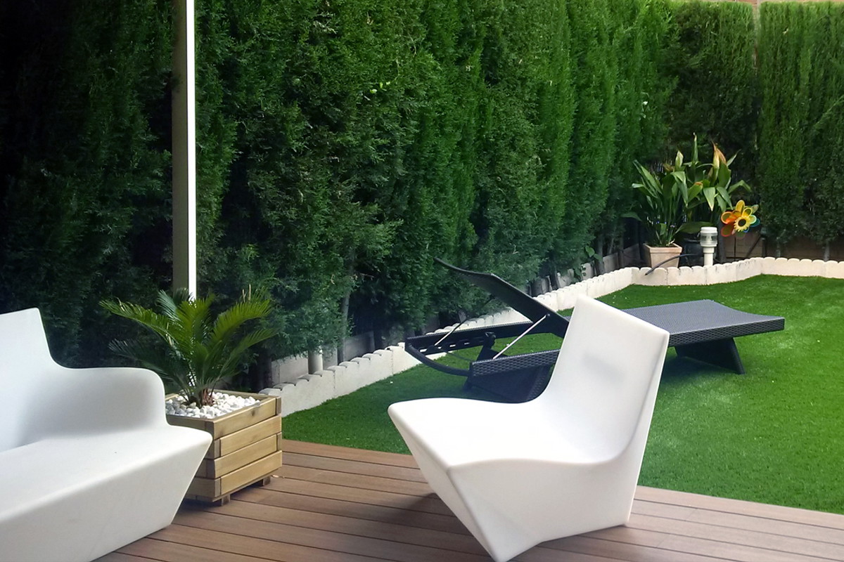 Jardin tarima cesped4 Madrid — Tarima exterior Madrid, Pavimentos Arquiservi