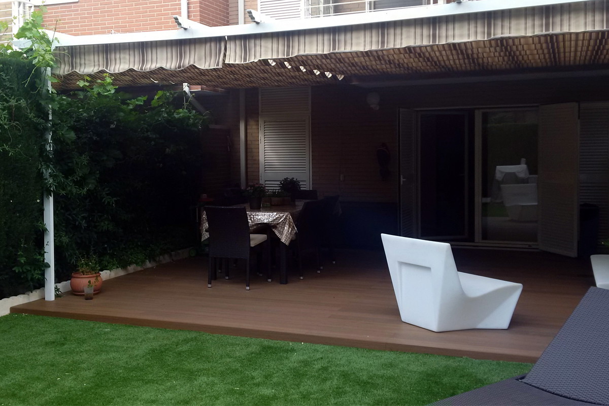 Jardin terraza5 Madrid — Tarima exterior Madrid, Pavimentos Arquiservi