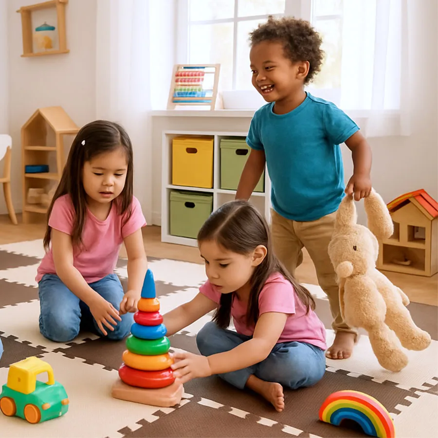 Suelos estimulantes y educativos en puzzle de Goma Eva