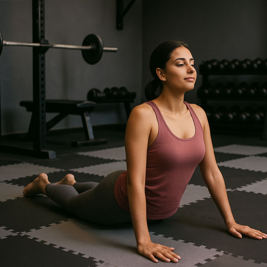 Suelo de Tatami para yoga y estiramientos